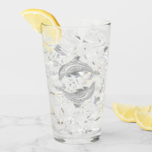 Silver Dolphins Glas (Voorkant ijs)
