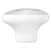 Silver Dolphins Monogram Coastal Keramische Knop (Zijkant)