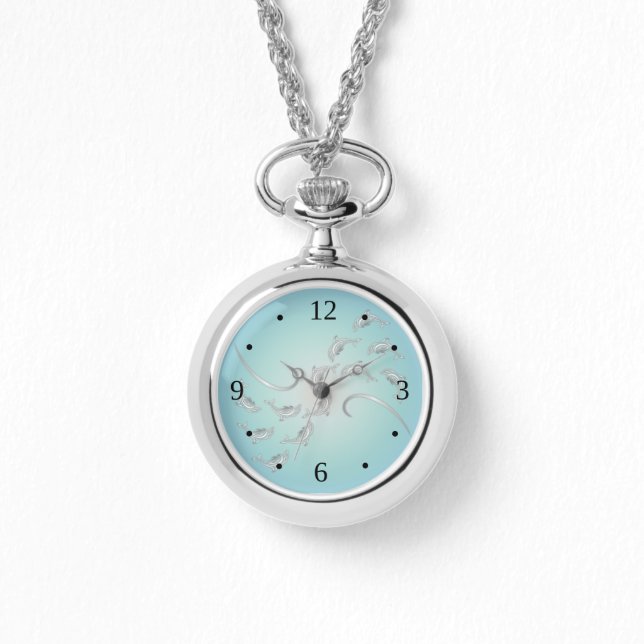 Silver Dolphins Wave Beachstyle Horloge (Voorkant)