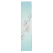 Silver Dolphins Wave Beachstyle Korte Tafelloper (Voorkant)