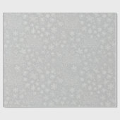 Silver Doodle Christmas Sleigh Pattern Cadeaupapier (Vlak)