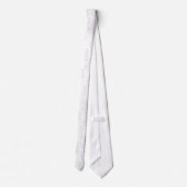 Silver Dotted White Stropdas (Achterkant)