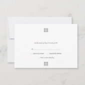 Silver Double Happiness Lanterns RSVP Cards (Voorkant)