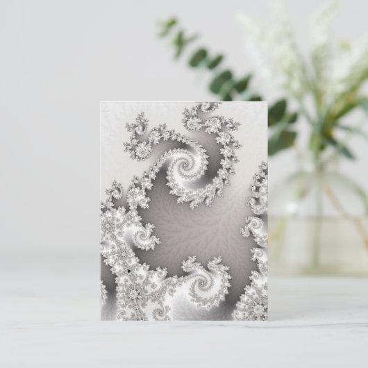 Silver Double Spiral Briefkaart (Staand voorkant)