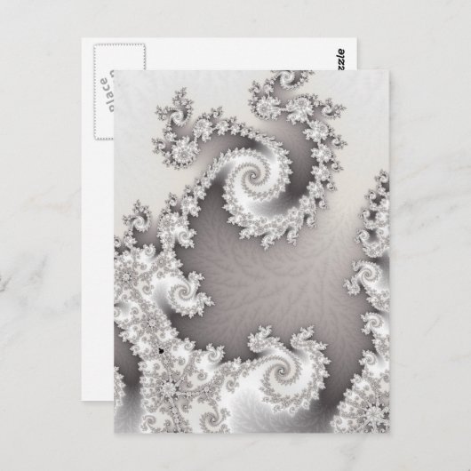 Silver Double Spiral Briefkaart (Voorkant / Achterkant)