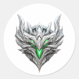 Silver Dragon Emblem Ronde Sticker