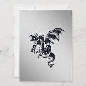 Silver Dragon Fantasy Bridal Shower Kaart (Achterkant)