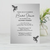 Silver Dragon Fantasy Bridal Shower Kaart (Staand voorkant)
