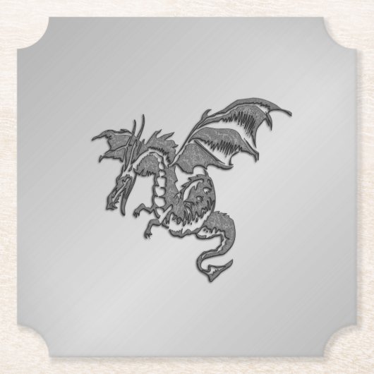 Silver Dragon Kartonnen Onderzetters (Voorkant)