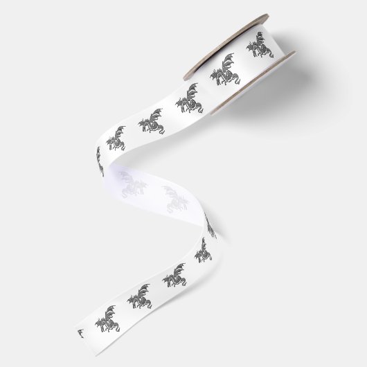 Silver Dragon Satijnen Lint (Achterkant)