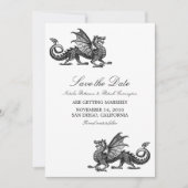 Silver Dragon Save the Date Invite (Voorkant)