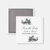 Silver Dragon Save the Date Magnet (Voorkant / Achterkant)