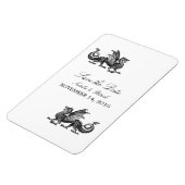 Silver Dragon Save the Date Magnet Magneet (Linkerzijde)