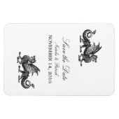 Silver Dragon Save the Date Magnet Magneet (Horizontaal)