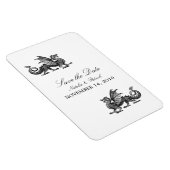 Silver Dragon Save the Date Magnet Magneet (Rechterzijde)