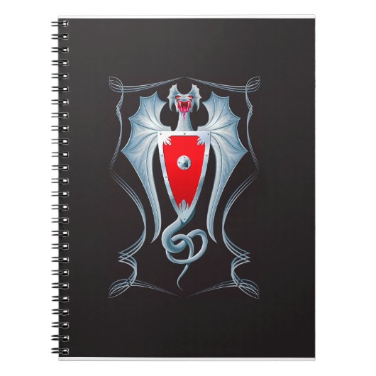 Silver Dragon Shield Guardian Notitieboek (Voorkant)