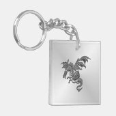 Silver Dragon Sleutelhanger (Voorkant Links)