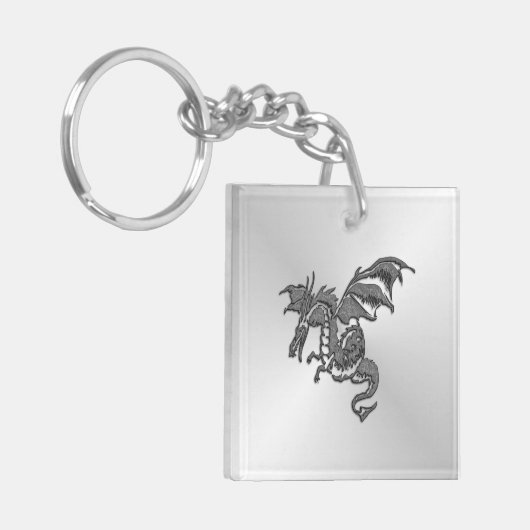 Silver Dragon Sleutelhanger (Voorkant Links)