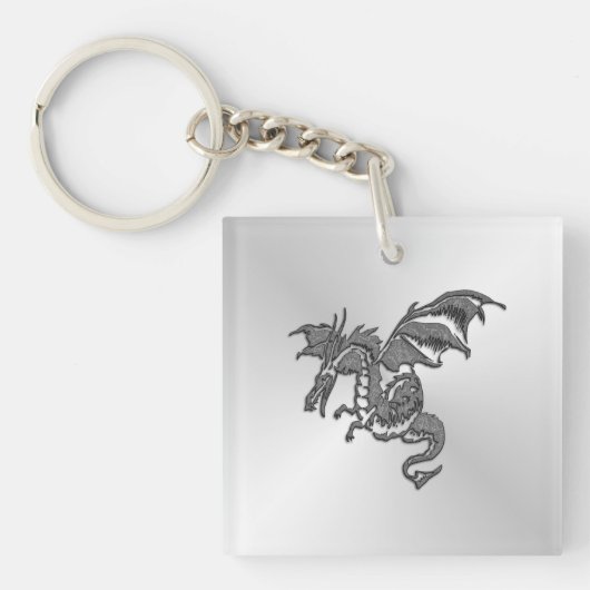 Silver Dragon Sleutelhanger (Voorkant)