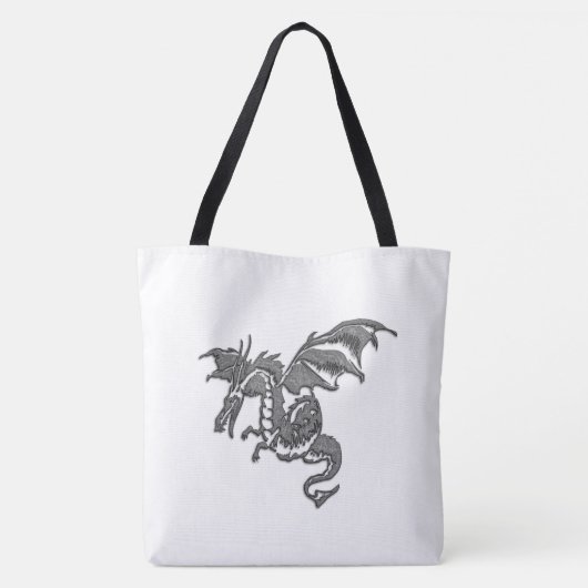 Silver Dragon Tote Bag (Achterkant)