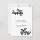 Silver Dragon Wedding Response Kaart (Voorkant)