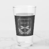 Silver Dragonfly Rustic - Aangepast glas (Achterkant)