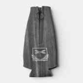 Silver Dragonfly Rustic - Aangepaste flessenkoeler Flesjeskoeler (Achterkant)