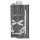 Silver Dragonfly Rustic Flask Heupfles (Links)