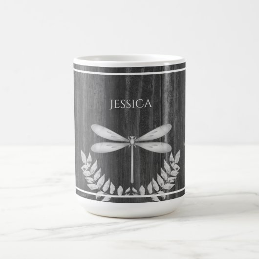 Silver Dragonfly Rustic Personal Coffee Mok (Center)