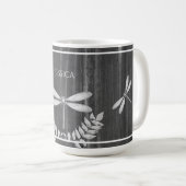 Silver Dragonfly Rustic Personal Coffee Mok (Voorkant rechts)