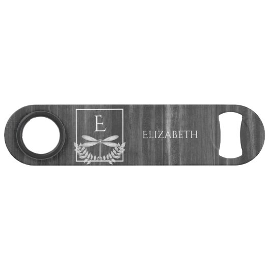 Silver Dragonfly Rustic Persoonlijke balk Speed Flessenopener (Voorkant (Horizontaal))