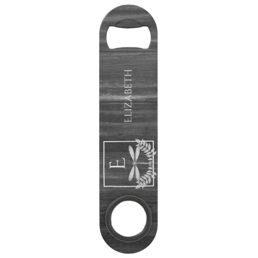 Silver Dragonfly Rustic Persoonlijke balk Speed Flessenopener (Voorkant)