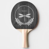 Silver Dragonfly Rustic Ping Pong Paddle Tafeltennisbatje (Voorkant)
