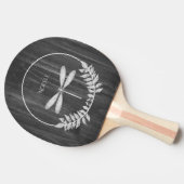 Silver Dragonfly Rustic Ping Pong Paddle Tafeltennisbatje (Zijkant)
