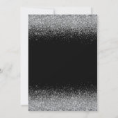 Silver Dress Faux Glitter Quinceanera Kaart (Achterkant)