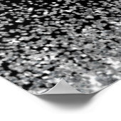 Silver Dress Faux Glitter Quinceanera Welkom Poster (Hoek)