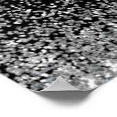 Silver Dress Faux Glitter Sweet 16 Welkom Poster (Hoek)