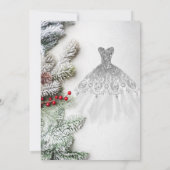 Silver Dress, Pine Tree Branches, liefst 16-partij Kaart (Achterkant)