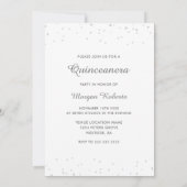 Silver Dress & Tiara Quinceanera 15th Birthday Kaart (Achterkant)