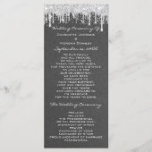 Silver Drids Event Wedding Program Formal Grey Programmakaart (Voorkant)
