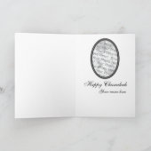 Silver Driedel Chanukah-fotokaart Feestdagen Kaart (Binnen)