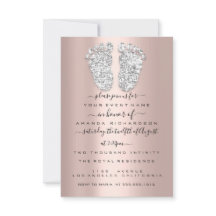 Silver Drift Grey Roos Baby Girl Shower Feet