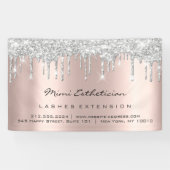 Silver Drift Roos Gold Blush Eyelash Makeup Bridal Spandoek (Horizontaal)