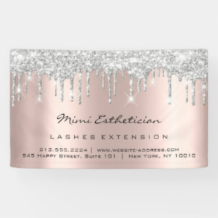 Silver Drift Roos Gold Blush Eyelash Makeup Bridal Spandoek