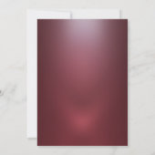 Silver Drips, Jurk Rozen Bourgondië Quinceanera Kaart (Achterkant)