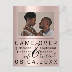 Silver DripsFunny Save the Date Couple Photo Briefkaart