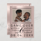 Silver DripsFunny Save the Date Couple Photo Briefkaart (Voorkant / Achterkant)