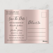 Silver DripsFunny Save the Date Couple Photo Briefkaart (Achterkant)