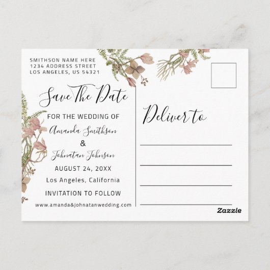 Silver DripsGrappig sparen de Datum Witte Foto Briefkaart (Achterkant)