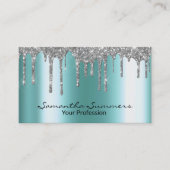 Silver Drivers Metal look Elegant Unieke Custom Visitekaartje (Voorkant)